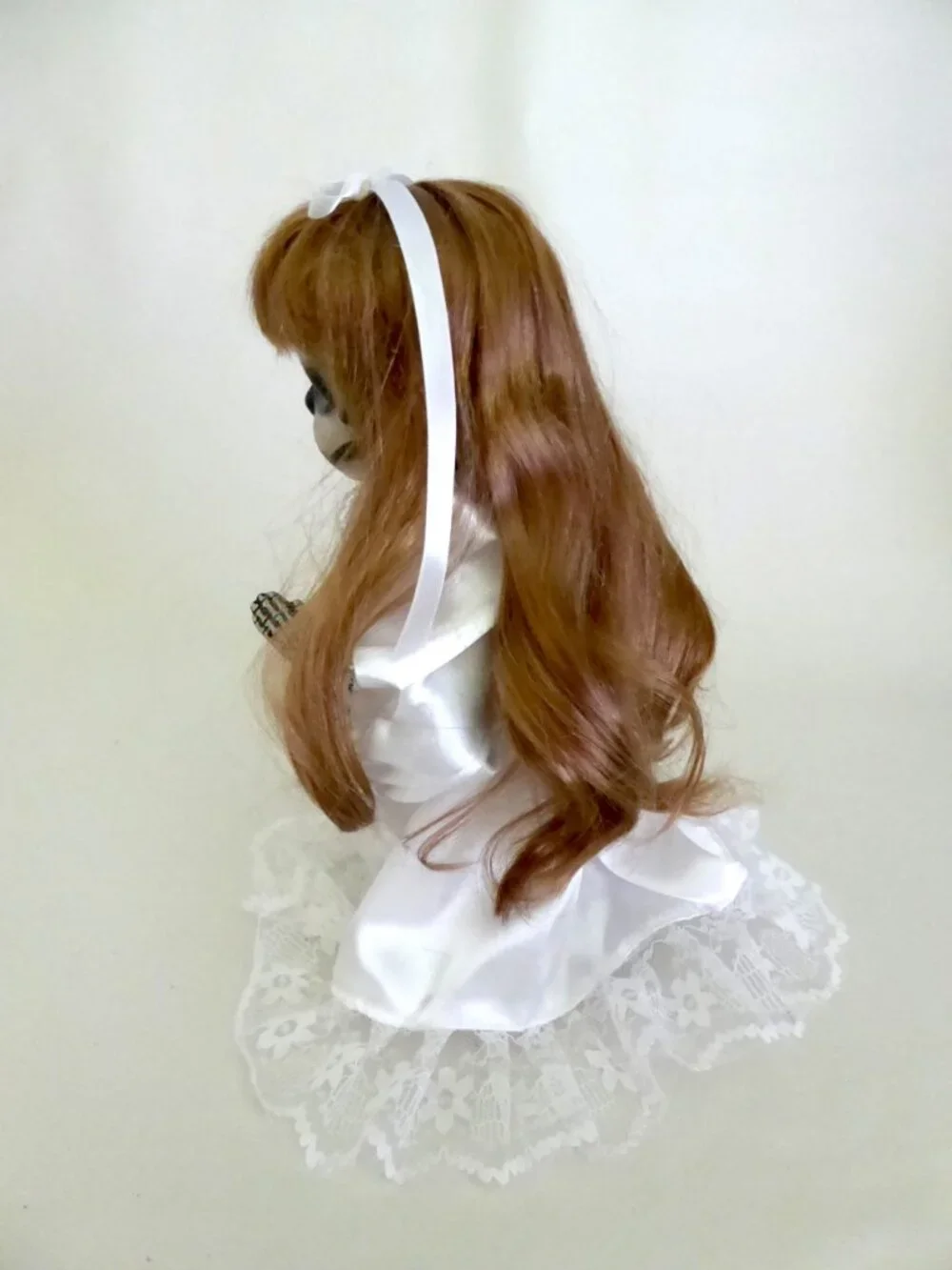 OOAK 11” KNEELING PRAYING SKELETON HORROR UNDEAD PORCELAIN DOLL PROP ODDITY